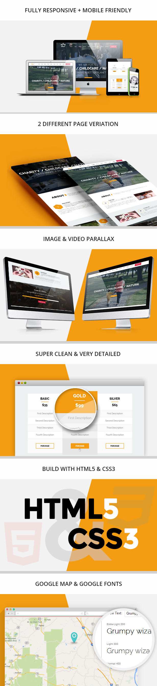 Heal - One Page Charity HTML Template - 1