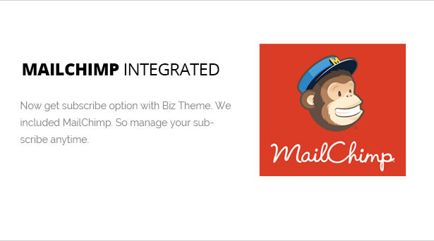 MailChimp Included