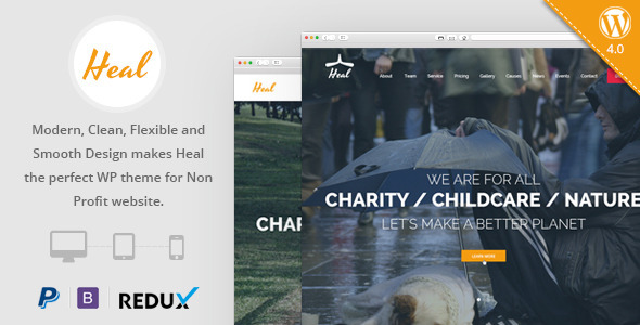 Heal - Charity WordPress Theme