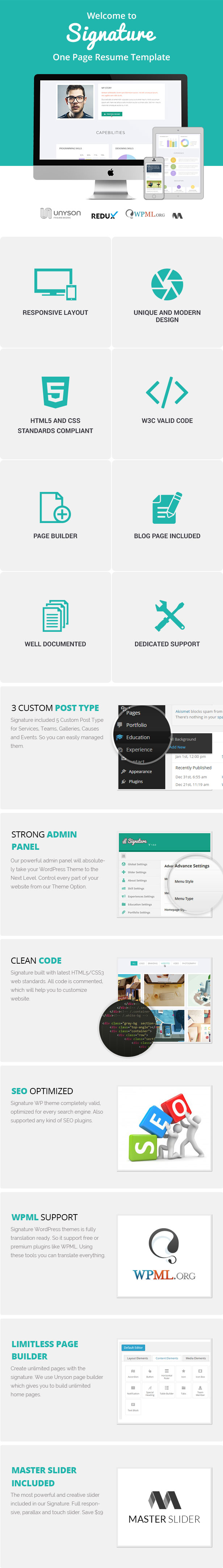Signature Resume WordPress Theme