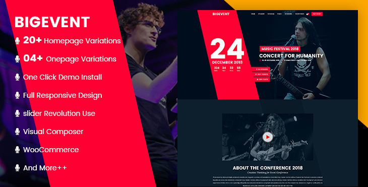 BigEvent- Conference Event WordPress Theme