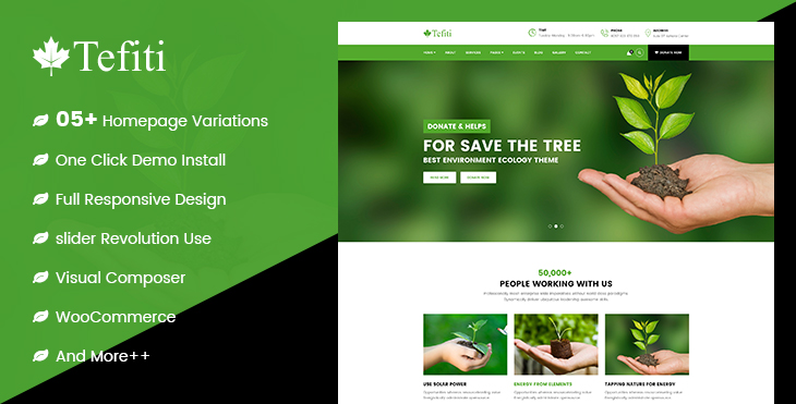 Tefiti- Environmental Ecology Responsive WordPress Theme