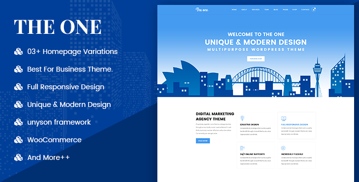 TheOne: Corporate, Business & Agency WordPress Theme