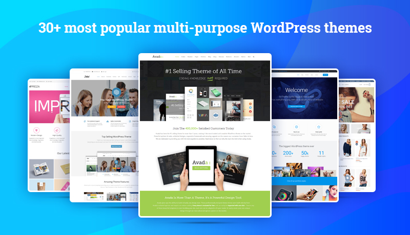 30+ most popular multi-purpose wordpress themes