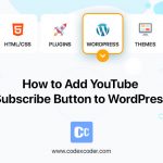 how to add YouTube subscribe button in WordPress